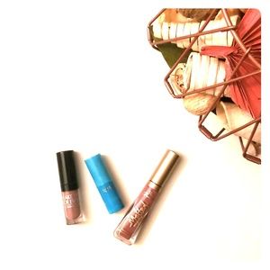 Nude liquid lipstick set. Too Faced/MUFE/Tarte